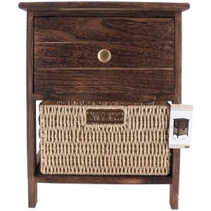 Mesita de noche de madera Tendance con cajón - 48cm Mesita de noche de madera Tendance con cajón - 48cm