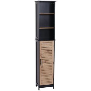 Armoire de rangement TENDANCE 1 porte 2 étagères 3 niches - Noir - Publicité Armoire de rangement TENDANCE 1 porte 2 étagères 3 niches - Noir - Publicité