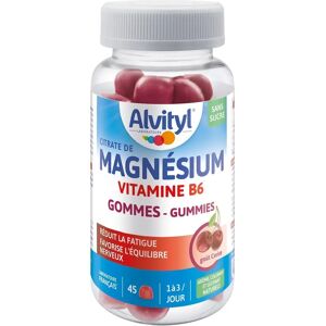 Gommes de Magnésium Alvityl Cerise - Soutient le Système Nerveux - Sans Sucre - 45 pièces - Publicité Gommes de Magnésium Alvityl Cerise - Soutient le Système Nerveux - Sans Sucre - 45 pièces - Publicité