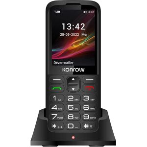 Konrow Senior 280 - Écran 2,8 pouces - Dual SIM - Station de charge - Téléphone simple - Publicité Konrow Senior 280 - Écran 2,8 pouces - Dual SIM - Station de charge - Téléphone simple - Publicité
