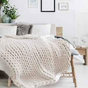 Home Deco Factory Big Mesh Plaid - Heavy Knit Throw Blanket Home Deco Factory Big Mesh Plaid - Heavy Knit Throw Blanket