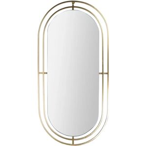 Espejo Art Decó enmarcado dorado - 90cm Espejo Art Decó enmarcado dorado - 90cm