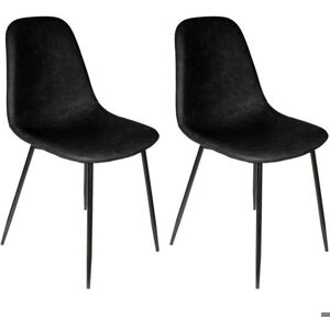 Chaise en polyuréthane Amber Noir - Lot de 2 - The Home Deco Factory - Publicité Chaise en polyuréthane Amber Noir - Lot de 2 - The Home Deco Factory - Publicité