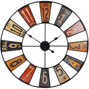 The Home Deco Factory - Reloj de Pared - Metal reciclado 80cm The Home Deco Factory - Reloj de Pared - Metal reciclado 80cm