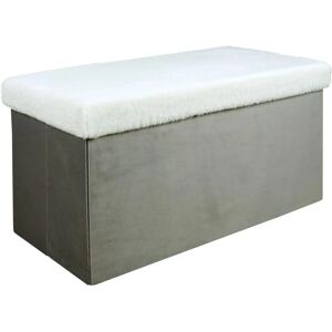 CMP Iberica Pouf pliant en tissu - Gris/Blanc - 77x38x38 cm - Publicité CMP Iberica Pouf pliant en tissu - Gris/Blanc - 77x38x38 cm - Publicité
