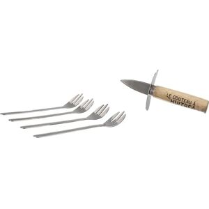 Set Coltelli Ostriche - 4 Forchette in Acciaio Inox Set Coltelli Ostriche - 4 Forchette in Acciaio Inox