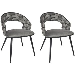 Chaise en velours gris Sawyer - Meubles et confort - Publicité Chaise en velours gris Sawyer - Meubles et confort - Publicité