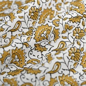 Mondial Tissus - Arya - moutarde - cretonne coton - fabric Mondial Tissus - Arya - moutarde - cretonne coton - fabric