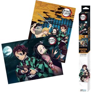 Demon Slayer - Lot de 2 posters 52x38 - Affiches et papier peint Abystyle - Publicité Demon Slayer - Lot de 2 posters 52x38 - Affiches et papier peint Abystyle - Publicité
