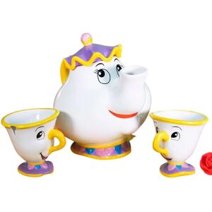 ABYstyle Disney Beauty and the Beast Tea Set - Ceramic, White ABYstyle Disney Beauty and the Beast Tea Set - Ceramic, White