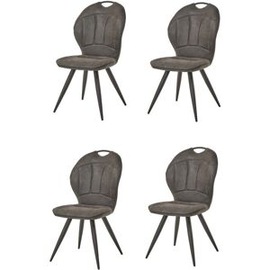 Matelpro - Adrian - Anthracite - Tissu - Dining chair - Publicité Matelpro - Adrian - Anthracite - Tissu - Dining chair - Publicité