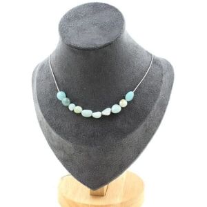 A Bijoux - Naszyjnik - 10 koralików amazonitu - Brazylia A Bijoux - Naszyjnik - 10 koralików amazonitu - Brazylia