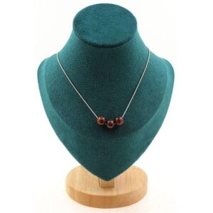 A Bijoux Naszyjnik z mahoniowego obsydianu - 8mm koraliki, stal nierdzewna A Bijoux Naszyjnik z mahoniowego obsydianu - 8mm koraliki, stal nierdzewna