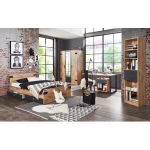 Pegane - Ensemble chambre adulte Imitation chêne poutre 140x200 cm - Naturel clair - 140x200 cm - Ensemble chambre - Publicité Pegane - Ensemble chambre adulte Imitation chêne poutre 140x200 cm - Naturel clair - 140x200 cm - Ensemble chambre - Publicité