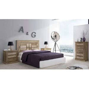 Pegane - 160x200 - Chêne Vieilli - Ensemble de tête de lit - Ensemble chambre - Publicité Pegane - 160x200 - Chêne Vieilli - Ensemble de tête de lit - Ensemble chambre - Publicité