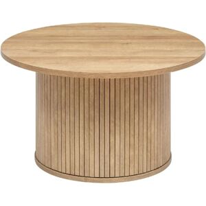 Pegane - Table basse ronde MDF naturel - coffee table - Publicité Pegane - Table basse ronde MDF naturel - coffee table - Publicité