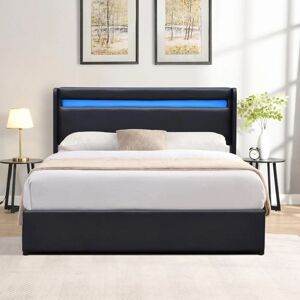 King of dreams - Lit coffre 160x200 LED - Negro King of dreams - Lit coffre 160x200 LED - Negro