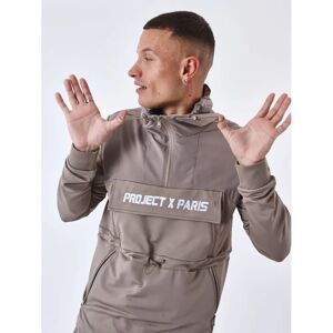 Project X Paris Taupe Kapuzen Windbreaker - Sweatshirt Project X Paris Taupe Kapuzen Windbreaker - Sweatshirt
