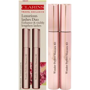Clarins Wonder Perfect 4D Duo - Mascara Black 2x8ml Clarins Wonder Perfect 4D Duo - Mascara Black 2x8ml