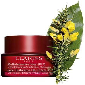 Crema de día Clarins Super Restorative SPF 15 - Crema facial para mujeres 50+ con anti-envejecimiento y SPF15 Crema de día Clarins Super Restorative SPF 15 - Crema facial para mujeres 50+ con anti-envejecimiento y SPF15