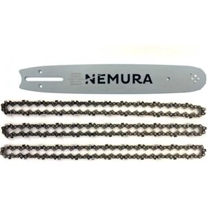 Guide de chaîne de tronçonneuse Nemura - 40cm, 3 chaînes, 56 pignons - 3/8LP, 0,50mm - Publicité Guide de chaîne de tronçonneuse Nemura - 40cm, 3 chaînes, 56 pignons - 3/8LP, 0,50mm - Publicité