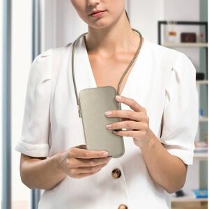 Estuche de Cuero Saffiano Guess para Smartphone - Oro - 6.1'' Estuche de Cuero Saffiano Guess para Smartphone - Oro - 6.1''