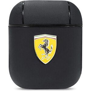 Etui AirPods en Cuir Noir Ferrari - Coque de Protection Etui AirPods en Cuir Noir Ferrari - Coque de Protection