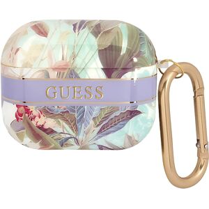 Guess AirPods 3 Violetti Kukka Kuvio Kotelo - Suojakuori Guess AirPods 3 Violetti Kukka Kuvio Kotelo - Suojakuori