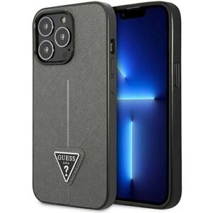 Guess iPhone 14 Pro Silver Saffiano Triangle Case Guess iPhone 14 Pro Silver Saffiano Triangle Case
