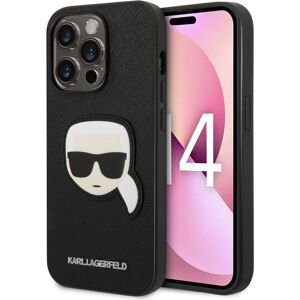 Karl Lagerfeld iPhone 14 Pro Hardcase - Saffiano Black/Black - Protective Cover Karl Lagerfeld iPhone 14 Pro Hardcase - Saffiano Black/Black - Protective Cover