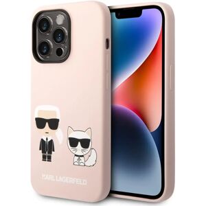 Karl Lagerfeld Pink Liquid Silicone iPhone 14 Pro Max Case - Protective Cover Karl Lagerfeld Pink Liquid Silicone iPhone 14 Pro Max Case - Protective Cover