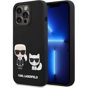 Karl Lagerfeld KLHMP14LSSKCK Liquid Silicone iPhone 14 Pro - Hardcase - Black Karl Lagerfeld KLHMP14LSSKCK Liquid Silicone iPhone 14 Pro - Hardcase - Black