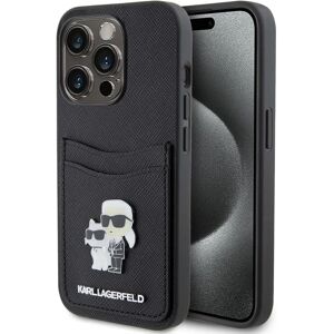 Karl Lagerfeld iPhone 15 Pro Black Hardcase with Card Slot - Smartphone Case Karl Lagerfeld iPhone 15 Pro Black Hardcase with Card Slot - Smartphone Case