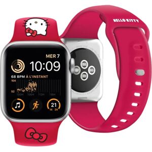 Bracelet en silicone Hello Kitty avec logo de Kitty - Apple Watch 38/40mm - Rouge Bracelet en silicone Hello Kitty avec logo de Kitty - Apple Watch 38/40mm - Rouge