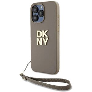 DKNY iPhone 14 Pro Max Case - Beige - with Metal Logo & Wrist Strap DKNY iPhone 14 Pro Max Case - Beige - with Metal Logo & Wrist Strap