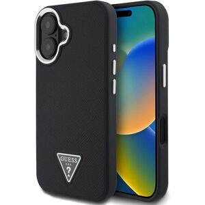 Guess iPhone 16 Hardcase - Black with Triangle Pattern - Phone Cover Guess iPhone 16 Hardcase - Black with Triangle Pattern - Phone Cover