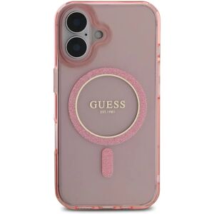 Guess Pink iPhone 16 Case - Glitter MagSafe Protection Guess Pink iPhone 16 Case - Glitter MagSafe Protection