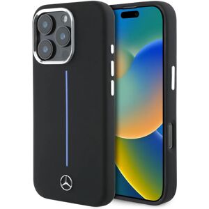 Mercedes iPhone 16 Pro Max Silicone Case - Blue Stripe & MagSafe Mercedes iPhone 16 Pro Max Silicone Case - Blue Stripe & MagSafe