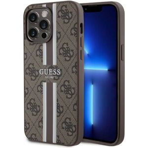 Guess Apple iPhone 16 Pro Max Hard Case - Brown 4G Stripes MagSafe Guess Apple iPhone 16 Pro Max Hard Case - Brown 4G Stripes MagSafe