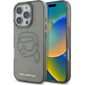 Karl Lagerfeld Iml Rhinestones Karl Head - Phone Case for iPhone 16 Pro - Black Karl Lagerfeld Iml Rhinestones Karl Head - Phone Case for iPhone 16 Pro - Black
