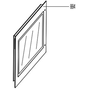Beko Modèle 210301316 Vitrine extérieure pour four Beko Modèle 210301316 Vitrine extérieure pour four