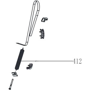 Modèle Brandt AS0033422 - Ressort de porte pour lave-vaisselle Modèle Brandt AS0033422 - Ressort de porte pour lave-vaisselle