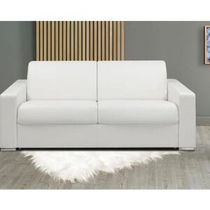 Vente-unique Sofá-Cama Moderno Branco de Couro Sintético - 3 Lugares Vente-unique Sofá-Cama Moderno Branco de Couro Sintético - 3 Lugares