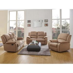 Vente-unique Taupe Ensemble Canapé et Fauteuil Relax en Microfibre - Publicité Vente-unique Taupe Ensemble Canapé et Fauteuil Relax en Microfibre - Publicité
