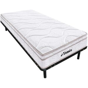 Ensemble Lit Morgengold - Cadre à Lattes & Matelas à Mémoire - 90x200cm - Publicité Ensemble Lit Morgengold - Cadre à Lattes & Matelas à Mémoire - 90x200cm - Publicité