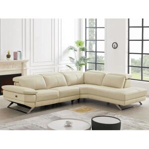 Vente-unique Canapé d'angle électrique beige - 6 places - Publicité Vente-unique Canapé d'angle électrique beige - 6 places - Publicité