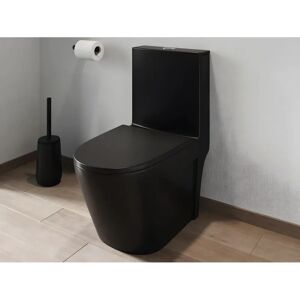 Vente-unique Vaso sanitário de cerâmica preto - Dupla descarga silenciosa - Piso Vente-unique Vaso sanitário de cerâmica preto - Dupla descarga silenciosa - Piso