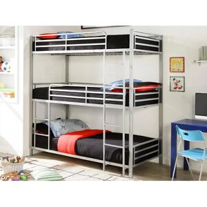 Unique Zilveren Driehoek stapelbed - 3 x 90x190 cm - Metaal Unique Zilveren Driehoek stapelbed - 3 x 90x190 cm - Metaal
