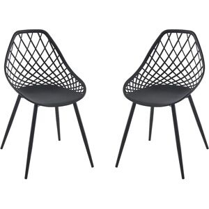 Ensemble de chaises de jardin MYLIA Malaga - Noir - 54.5x49x84 cm - Publicité Ensemble de chaises de jardin MYLIA Malaga - Noir - 54.5x49x84 cm - Publicité