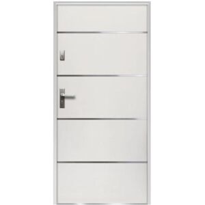 Puerta de Entrada de Acero y Inox NAXARA - 207x100cm - Blanco - Segura y Ecológica Puerta de Entrada de Acero y Inox NAXARA - 207x100cm - Blanco - Segura y Ecológica